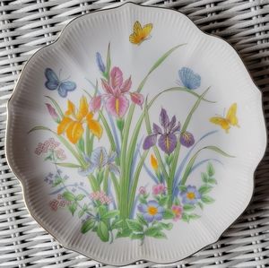 Srednick Japanese Irises and Butterflies Plate